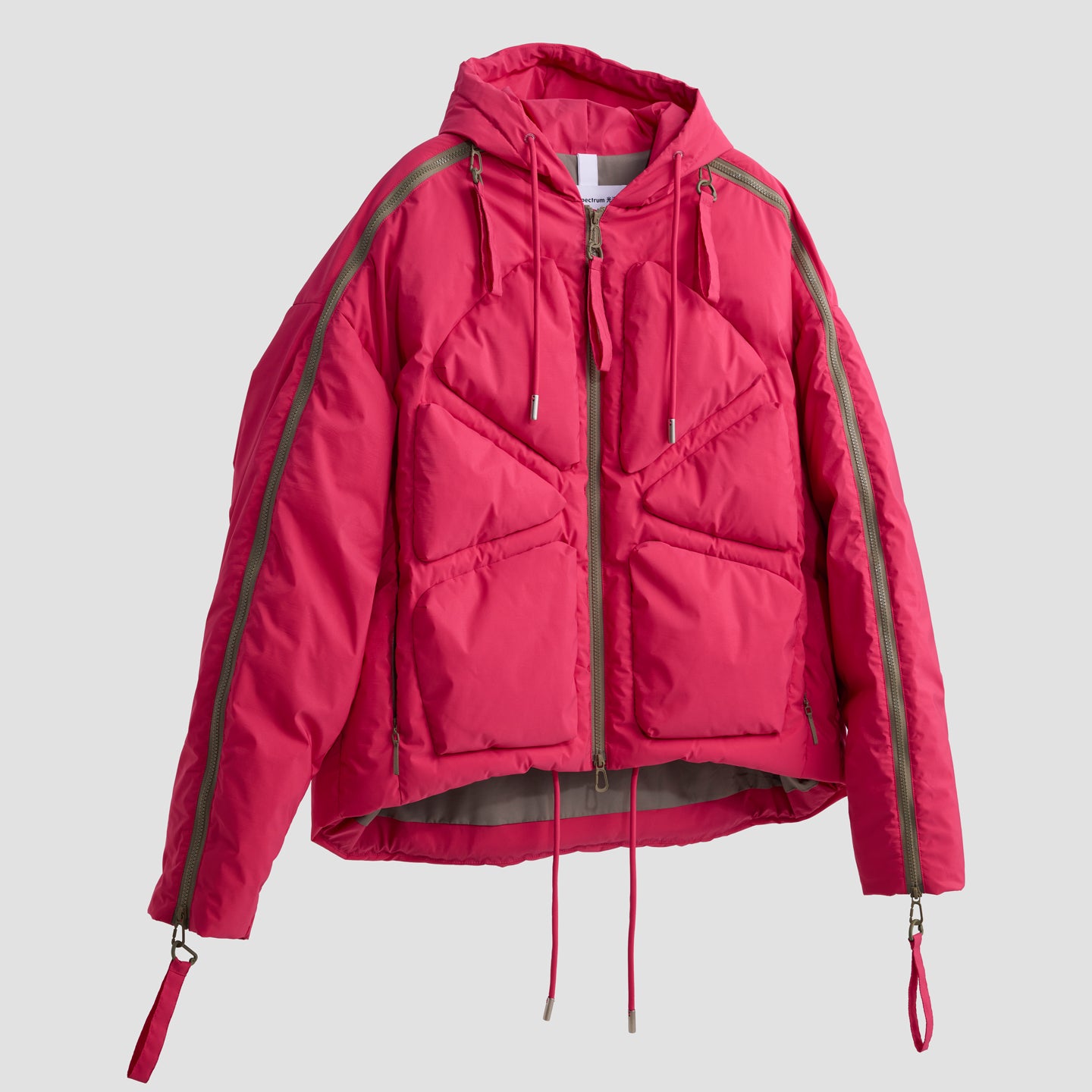 TURTLES Hooded Multi-Zipper Down Jacket | Stylish